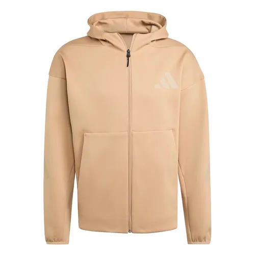 Áo Khoác Nam Adidas Z.N.E. Full-Zip Hooded Track Jacket KC7904 Màu Be Đậm Size S