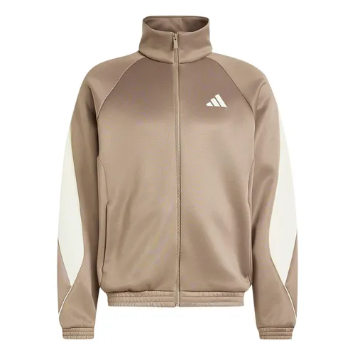 Áo Khoác Nỉ Nữ Adidas Stadium Tracktop KR7795 Khaki Six Màu Nâu Be Size XS