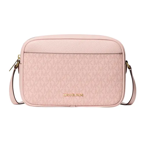Túi Đeo Chéo Nữ Michael Kors MK Jet Set Travel Large Signature Logo Camera Crossbody Bag 35F6GTVC70 Màu Hồng