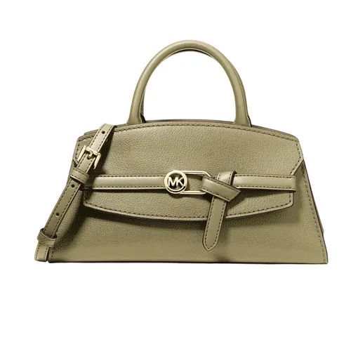 Túi Đeo Chéo Nữ Michael Kors MK Greta Small Leather Convertible Crossbody Bag 35F6GG8S1L Màu Xanh Rêu