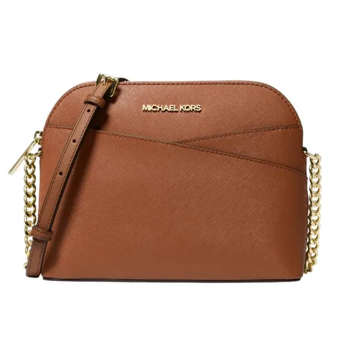 Túi Đeo Chéo Nữ Michael Kors MK Jet Set Travel Medium Dome Crossbody Bag 35F1GTVC6T Màu Nâu
