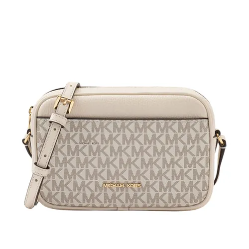 Túi Đeo Chéo Nữ Michael Kors MK Small Signature Logo Camera Crossbody Bag 35R6GTVC5B Màu Trắng