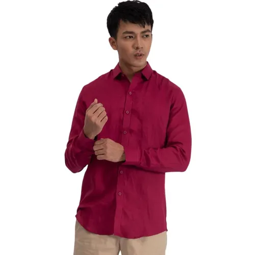 Áo Sơ Mi Nam F2 Fashion & Freedom Linen SMM112-HT-S-0619 Màu Hồng Size S