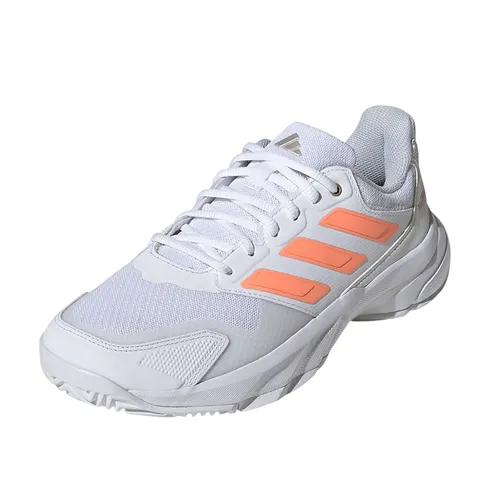 Giày Thể Thao Nữ Adidas Tennis Courtjam Control 3 JR1788 Màu Trắng/Cam Size 36 2/3