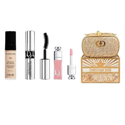 Set Trang Điểm Dior Forever 0N + DiorShow Iconic Overcurl + Dior Addict Lip Maximizer + Kèm Túi