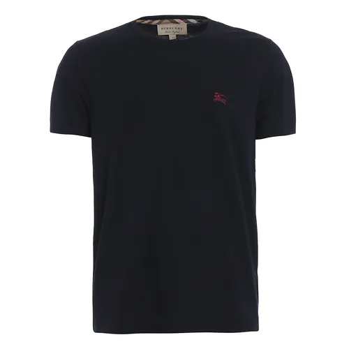 Áo Phông Nam Burberry Embroidered Logo T-Shirt Màu Đen Size S
