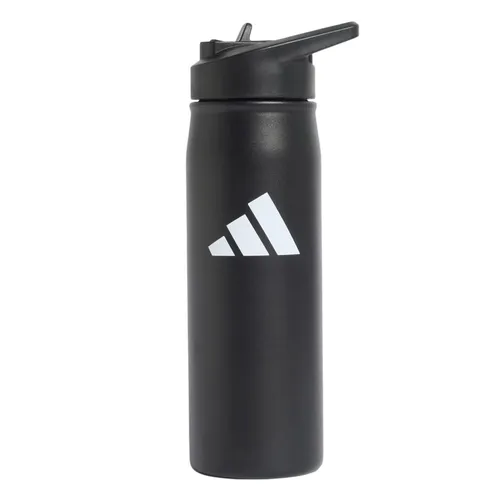 Bình Nước Kim Loại Có Ống Hút Adidas Metal Bottle Straw 0.6 Liter KC6409 Màu Đen