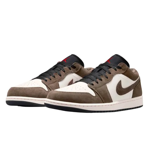 Giày Thể Thao Nam Nike Air Jordan 1 Low 553558-200 Màu Nâu Trắng Size 40