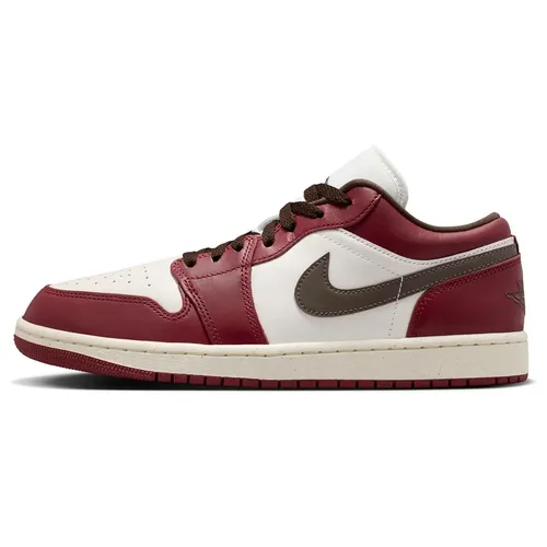Giày Thể Thao Nam Nike Air Jordan 1 Low SE ‘Sail Baroque Brown Team Red’ IX5004-121 Màu Đỏ Trắng Size 41