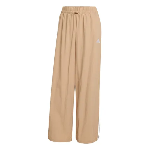Quần Dài Nữ Adidas Parachute Woven Lifestyle 3-Stripes Essentials Pants JX7664 Màu Be Nâu Size XS