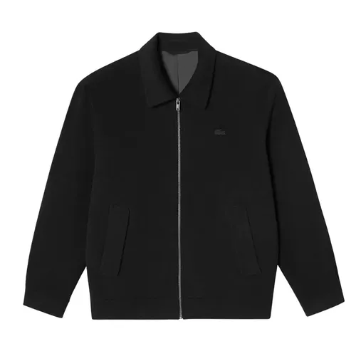 Áo Khoác Nam Lacoste Wool Trucker Jacket BH602E 031 Màu Đen Size 50
