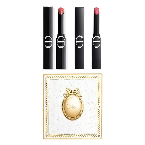 Set Son Dior Rouge Dior On Stage Shine 226 Daring Blush Hồng Cam Đào + Matte 358 Pink Show Hồng Gỗ + Hộp Quà Dior