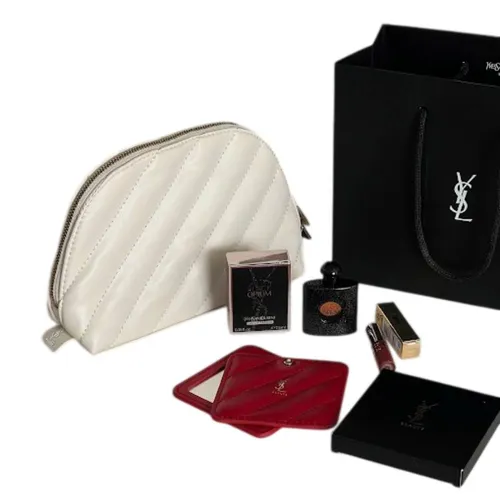 Set Son + Nước Hoa Yves Saint Laurent YSL Lovenude Lip Stain 07 Illicit Nude 5 Món