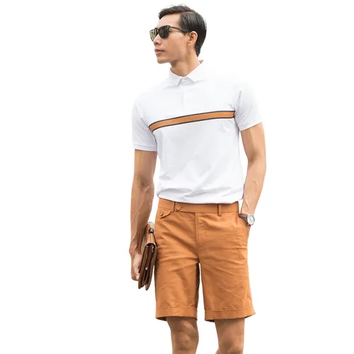 Quần Short Nam F2 Fashion & Freedom Linen SN31-BD-28-1021 Màu Nâu Bò Size 28
