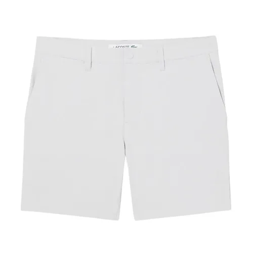 Quần Short Nam Lacoste Men's Slim Fit Commuter Shorts FH3014 ACZ Màu Xám Nhạt&nbsp;Size 30