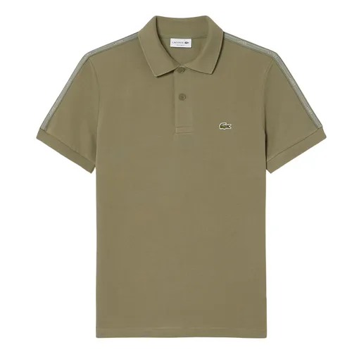 Áo Polo Nam Lacoste Regular Fit Logo Stripe Polo PH0897-BMY Màu Xanh Khaki Size 3