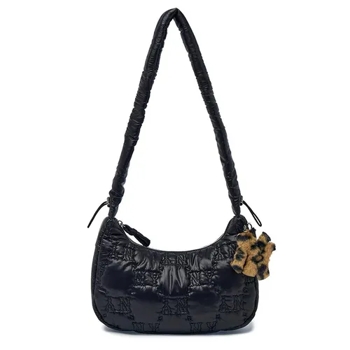 Túi Đeo Chéo MLB Dia Monogram Candy Padded Hobo Bag New York Yankees 3ABQSP16N 50BKS Màu Đen