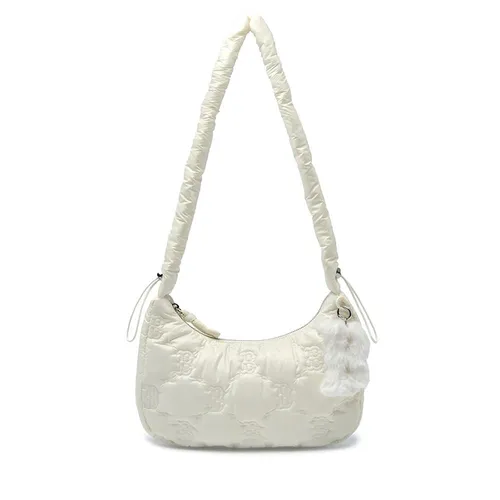 Túi Đeo Chéo MLB Dia Monogram Candy Padded Hobo Bag Boston Red Sox 3ABQSP16N 43CRS Màu Kem