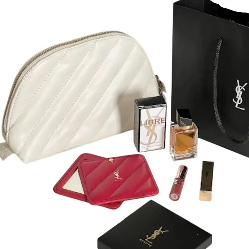 Set Son + Nước Hoa Nữ Yves Saint Laurent YSL Libre Flower Mini + Lovenude Lip Stain 07 Illicit Nude 5 Món