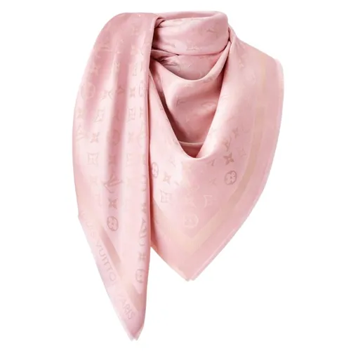 Khăn Quàng Cổ Nữ Louis Vuitton LV Monogram Shine Scarf M98617 Màu Hồng Nhạt