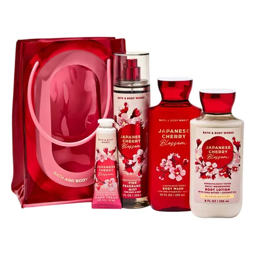 Set Sữa Tắm Bath & Body Works Japanese Cherry Blossom Gift Set 4 Món