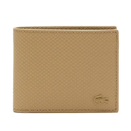 Ví Nam Lacoste Chantaco Pique Leather 3 Card Wallet NH2824 - L32 Màu Be