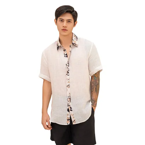 Áo Sơ Mi Nam F2 Fashion & Freedom Linen SMMN035-TRANG PHT-S-0924 Màu Trắng Size S