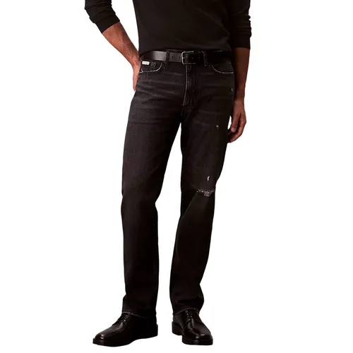Quần Jean Nam Calvin Klein CK Standard Straight Fit Jeans 4RD720 - 001 Màu Đen Size 31