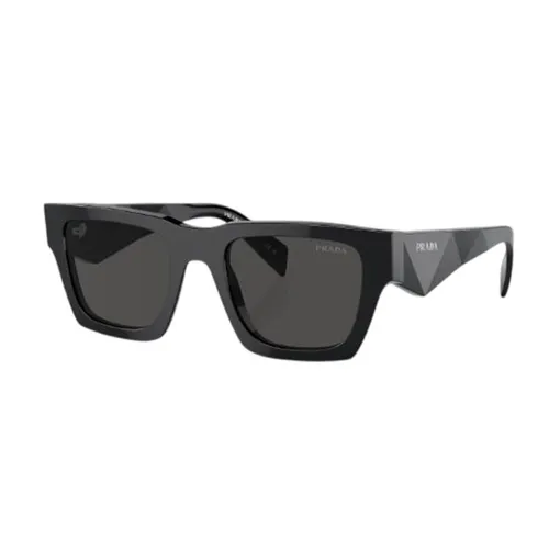 Kính Mát Nam Prada 0PR A06SF 16K08Z Sunglasses Black Dark Grey Màu Đen