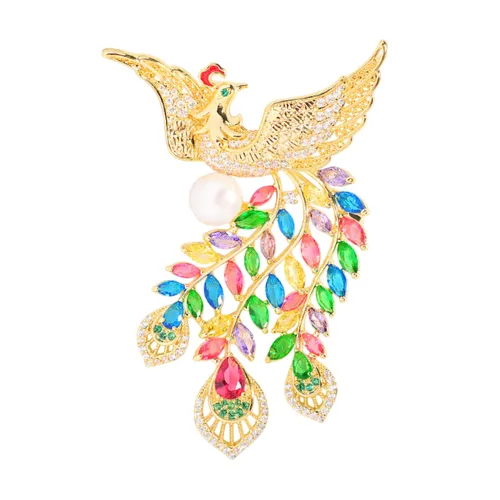 Cài Áo Nữ Meri Regal Phoenix BR121 Màu Vàng Gold