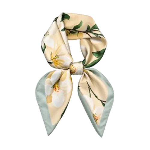 Khăn Choàng Nữ Kya Jewel Floral Elegance SC95 Màu Vàng