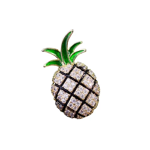 Cài Áo Nữ Meri Pineapple BR729 Màu Vàng/Xanh