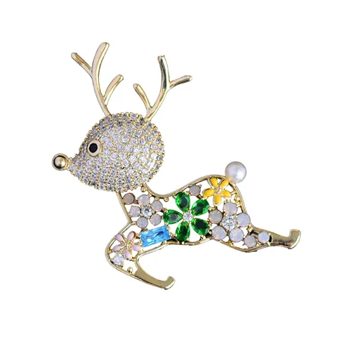 Cài Áo Nữ Meri Emerald Reindeer BR311 Phối Màu