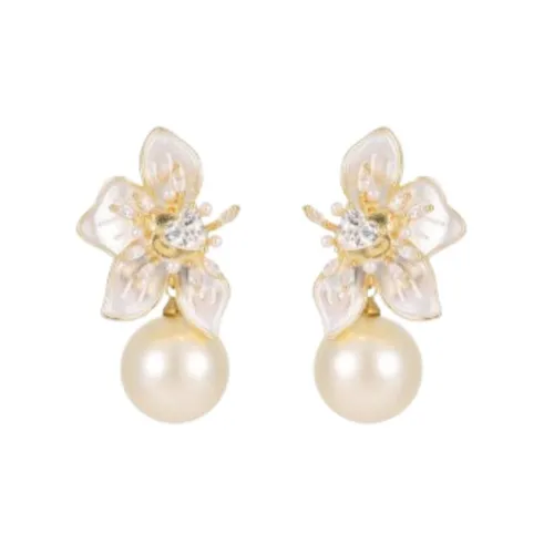 Khuyên Tai Nữ Kya Jewel White Azalea JE25 Màu Trắng Vàng
