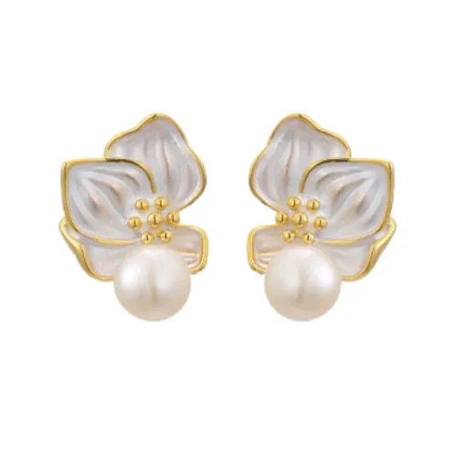 Khuyên Tai Nữ Kya Jewel Golden Stamen JE27 Màu Trắng Vàng