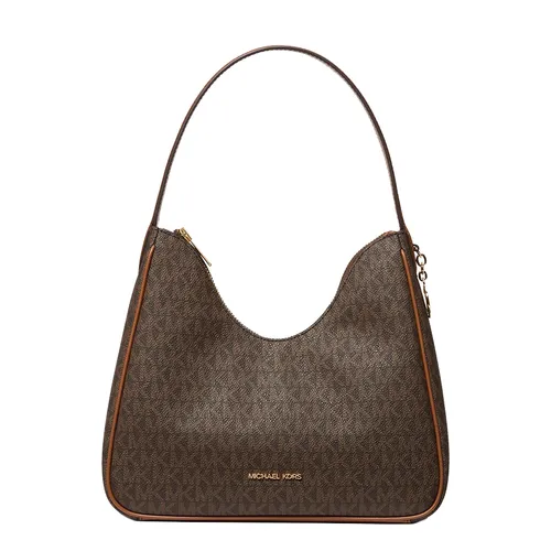 Túi Đeo Vai Nữ Michael Kors MK Nayla Small Signature Logo Hobo Shoulder Bag 35F6G5ZH1B Màu Nâu