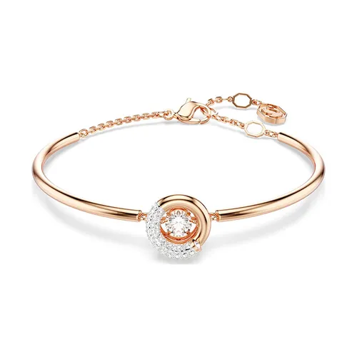 Vòng Đeo Tay Nữ Swarovski Dextera Bangle Round Cut, White, 18K Rose Gold Finish 5692259 Màu Vàng Hồng