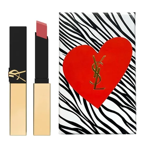 Son Lì Yves Saint Laurent YSL The Slim Couture Matte Lipstick Màu 1977 Pink Voyage Hồng Đào (Kèm Hộp + Túi Giấy)