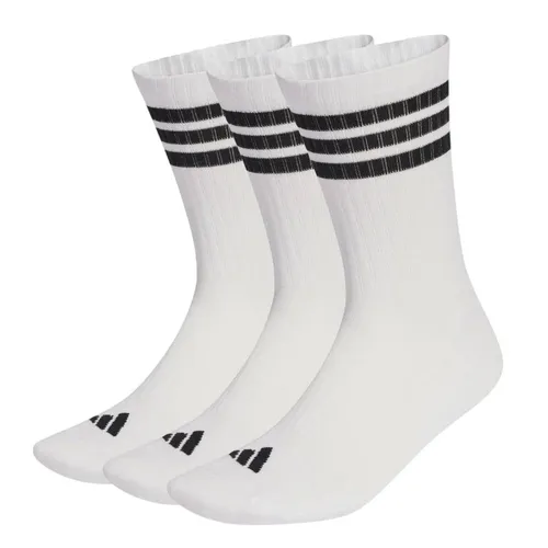 Set 3 Đôi Tất Adidas 3-Stripes Cushioned Crew Socks 3 Pair Pack JZ0532 Màu Trắng Size S