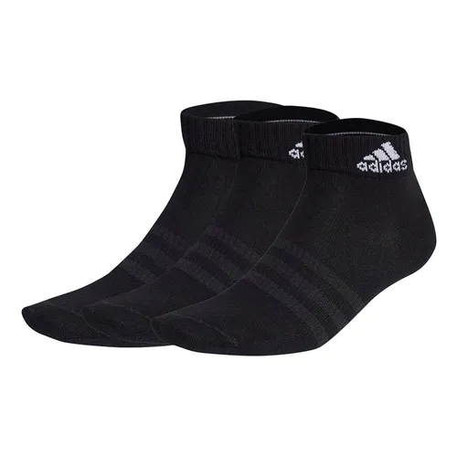 Set 3 Đôi Tất Adidas Thin Lightweight Ankle Socks IC1282 Màu Đen Size S