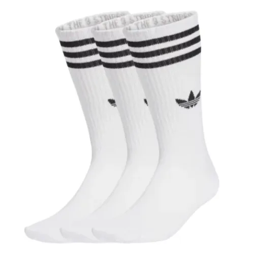 Set 3 Đôi Tất Unisex Adidas 3-Stripes High Crew Socks 3 Pairs JV7416 S Màu Trắng Size S
