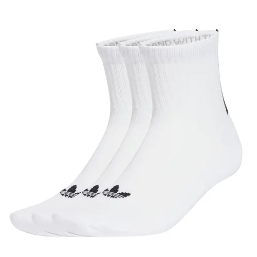 Set 3 Đôi Tất Unisex Adidas 3S 1/4 Socks 3P JV7423 Màu Trắng Size M
