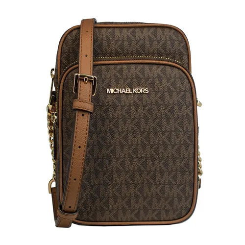 Túi Đeo Chéo Nữ Michael Kors MK Women's Adjustable Crossbody Strap Fabric Bag 35F1GTVC2B Màu Nâu Đen