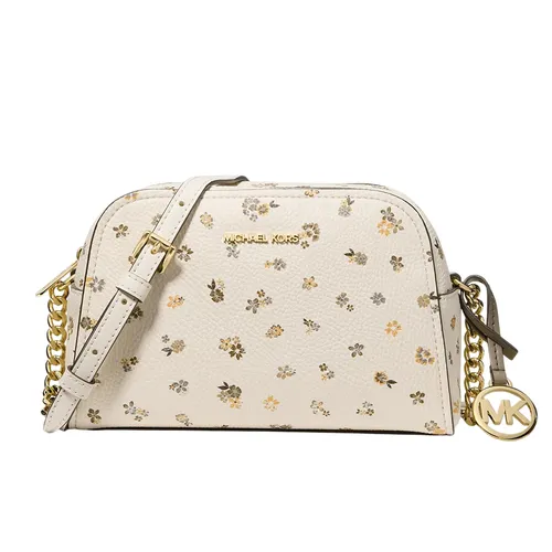 Túi Đeo Chéo Nữ Michael Kors MK Ashton Extra-Small Floral Printed Camera Crossbody Bag 35F6G9QC0Y Màu Kem