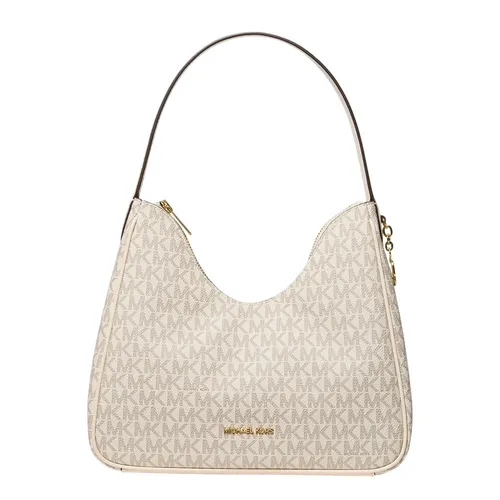 Túi Đeo Vai Nữ Michael Kors MK Nayla Small Signature Logo Hobo Shoulder Bag Cream 35F6G5ZH1B Màu Kem
