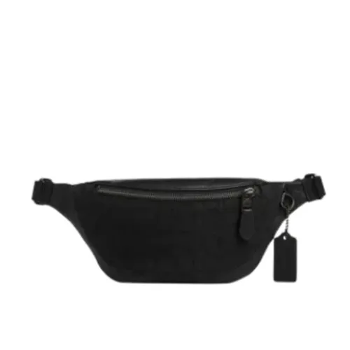 Túi Đeo Chéo Nam Coach Warren Mini Belt Bag In Signature Jacquard CT871 Màu Xám Đen