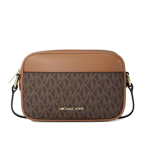 Túi Đeo Chéo Nữ Michael Kors MK Small Signature Logo Camera Crossbody Bag 35R6GTVC5B Màu Nâu