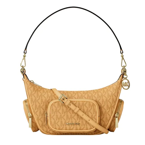 Túi Đeo Vai Nữ Michael Kors MK Merritt Small Signature Logo Convertible Shoulder Bag 35S6G0WC1V Màu Vàng