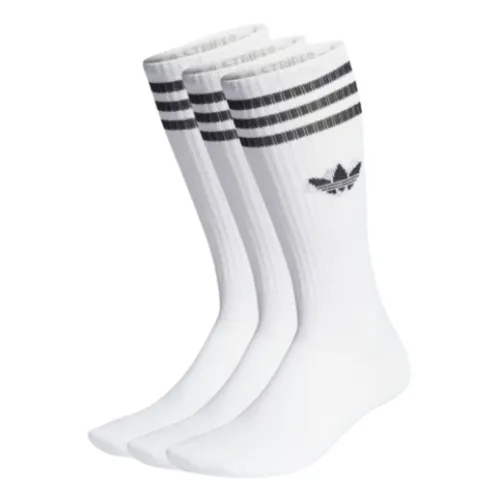 Set 3 Đôi Tất Unisex Adidas Plain High-Neck Socks IJ0734 Màu Trắng Size M
