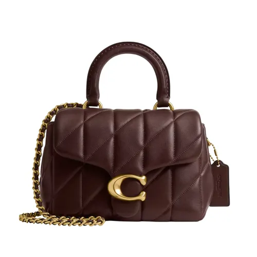 Túi Xách Tay Nữ Coach Tabby Top Handle Bag With Quilting Leather CCC12 Màu Nâu Chocolate